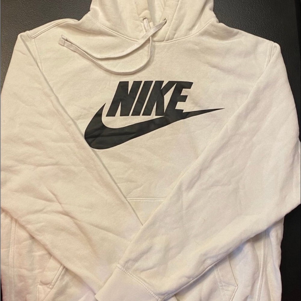 Nike Men's White Hoodie Sweater